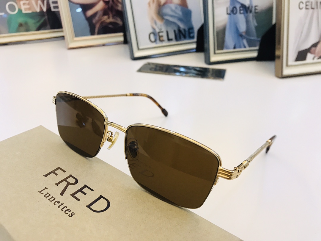 FRED法兰醒目品牌logo扣扣太阳眼镜
