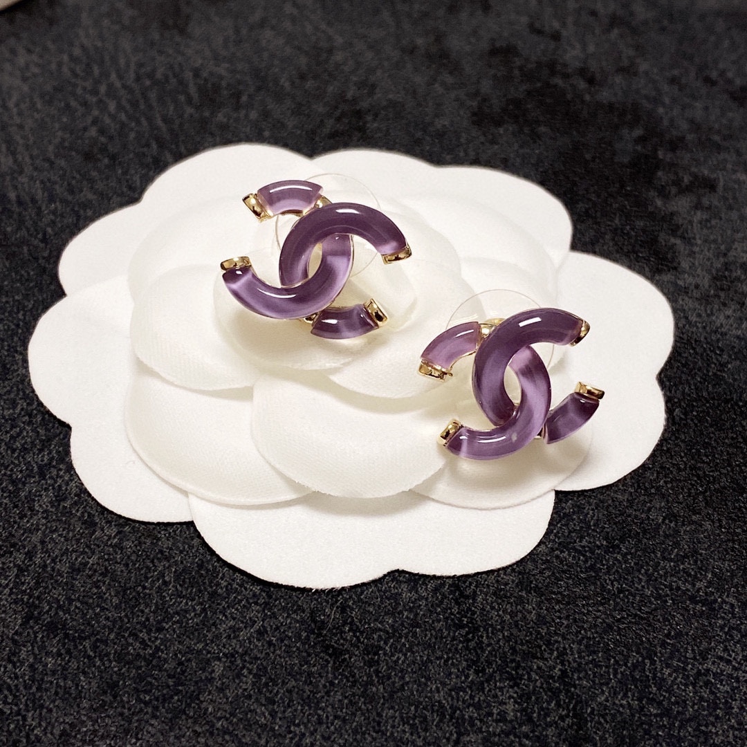 Wholesale China
 Chanel Jewelry Earring Light Purple