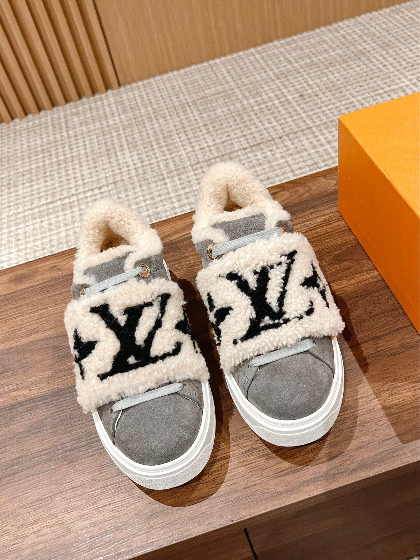 Louis Vuitton Shoes Sneakers Genuine Leather Lambswool TPU Wool Fall/Winter Collection Sweatpants