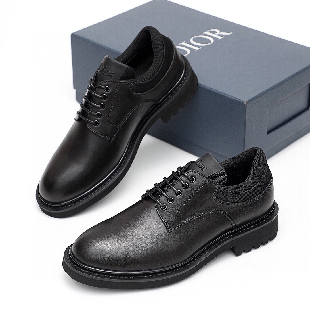 Dior Shoes Plain Toe Men Calfskin Cowhide TPU