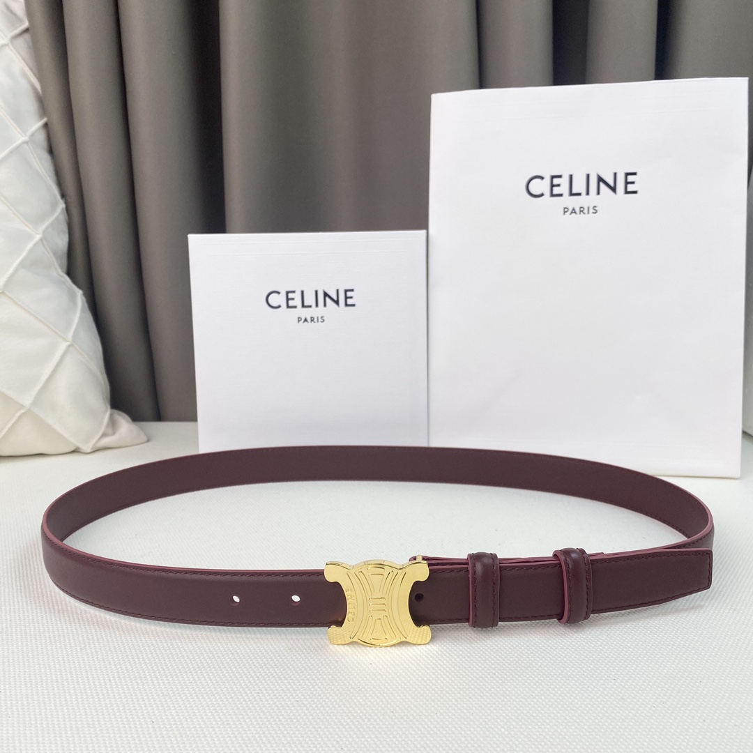 Celine新品立体浮标针扣女士腰带