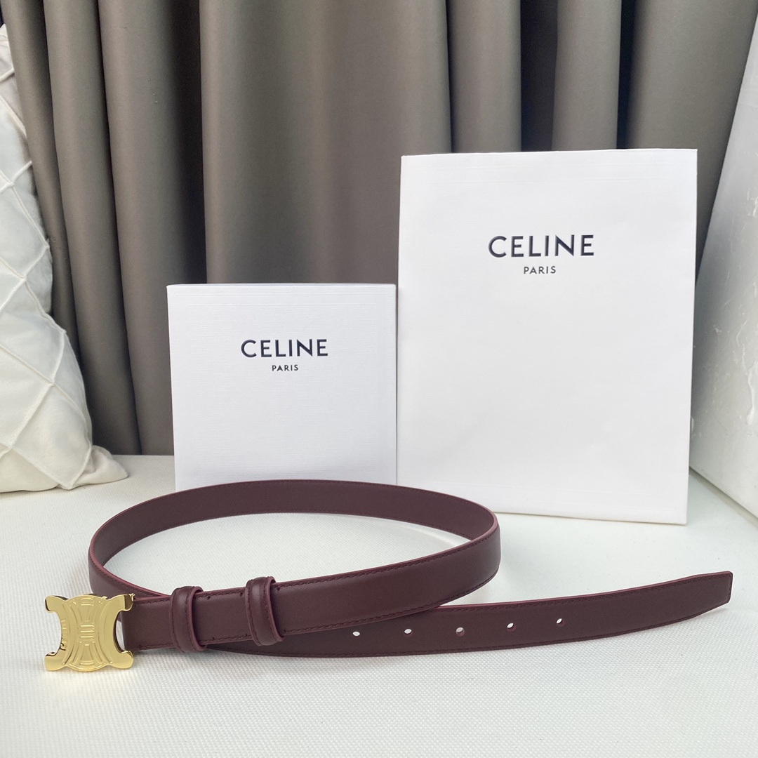 Celine新品立体浮标针扣女士腰带