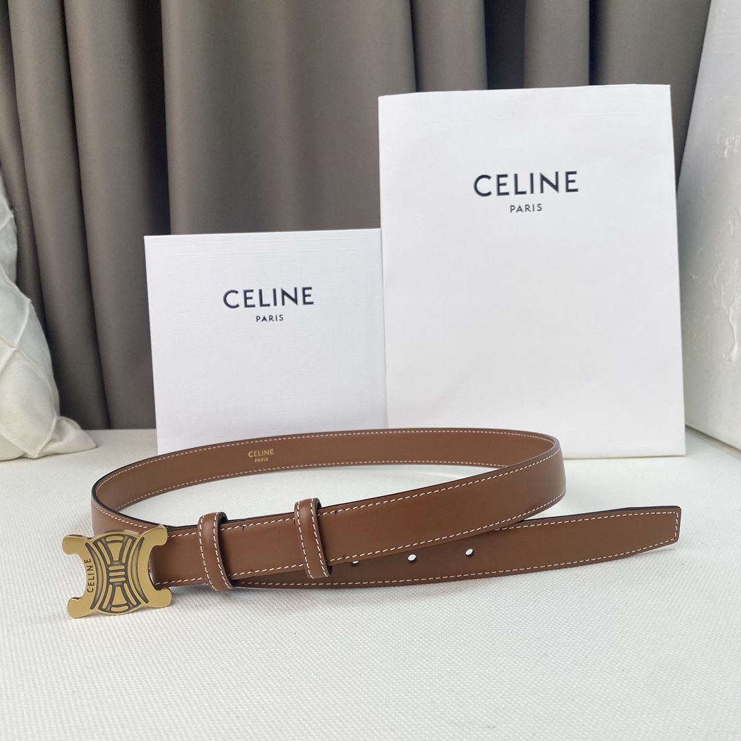 Celine新品立体浮标针扣女士腰带