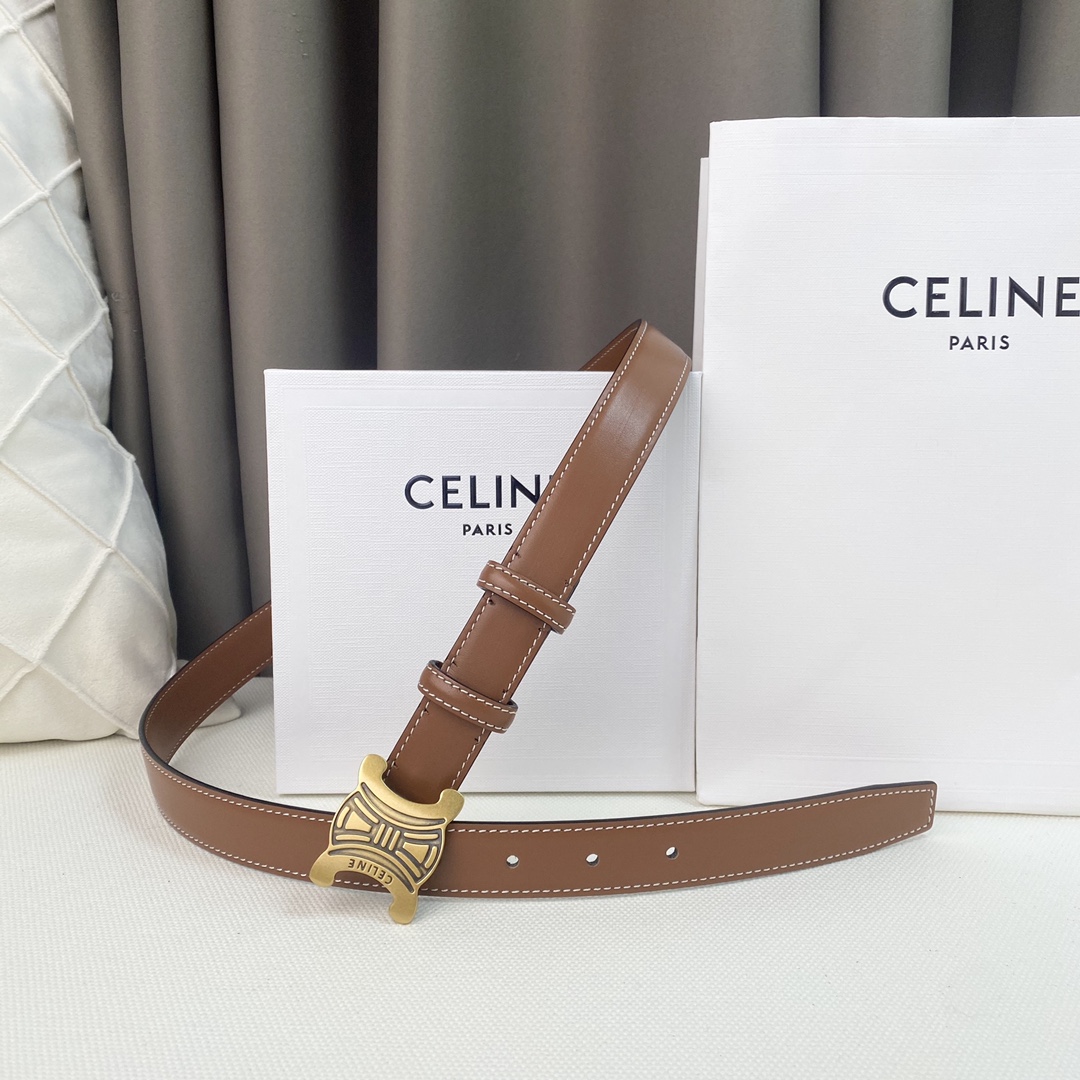 Celine新品立体浮标针扣女士腰带