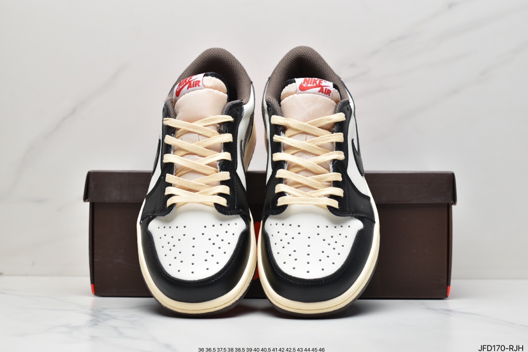 Travis Scott x Air Jordan AJ1 Low QX Barb TS Joint Low Top Sneakers