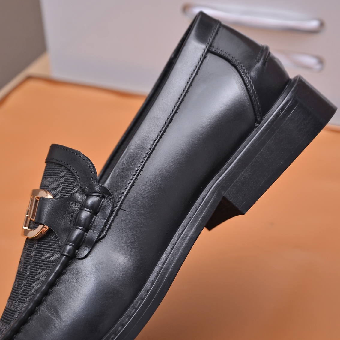 Fendi Men's Formal Leather Loafers, Italian Leather, Rubber Sole, Sizes 38-45 8 i1663354075 3405 6