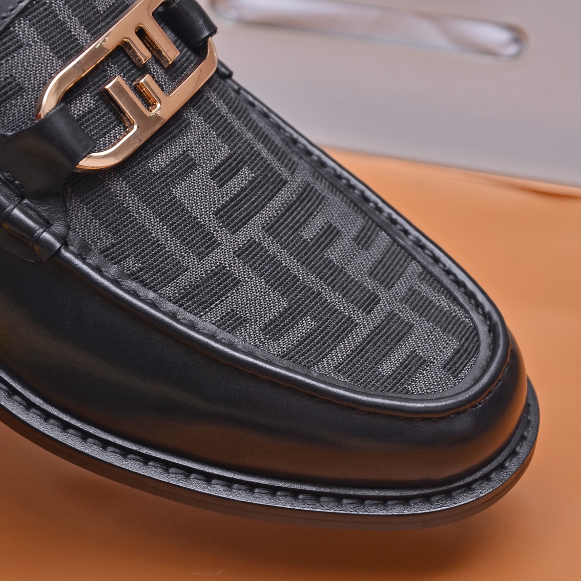 Fendi Men's Formal Leather Loafers, Italian Leather, Rubber Sole, Sizes 38-45 9 i1663354075 6464 7