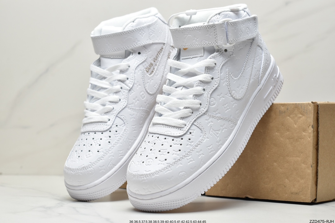 Louis Vuitton Louis Vuitton joint creative custom LV x Nike Air Force 1 Mid LV printed white original last raw cardboard CQ2319-100-Top High Quatity Cheap Sneakers Fashion Clothing Clothes Bags handbags Shoes of all Brand wholesale With The best Quality And Beautiful Price from China Factory Chinese suppliers wholesaler seller Louis Vuitton Louis Vuitton joint creative custom LV x Nike Air Force 1 Mid LV printed white original last raw cardboard CQ2319-100