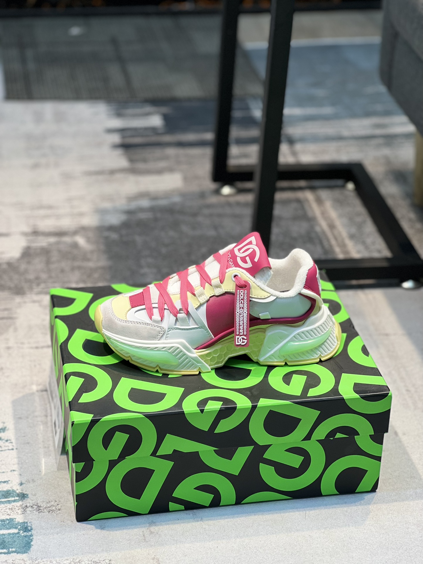 L5 Dolce & Gabbana 杜嘉班纳爆款2022春季情侣款,最真皮厚底拼色老爹鞋.毛巾内里真皮垫脚～做工完美,码数35-45、46定做,