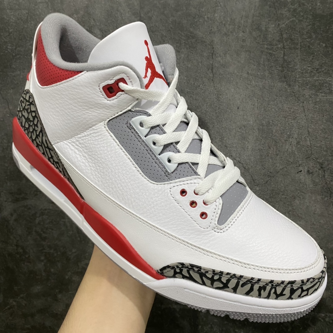 图片[3]-莞产纯原 Air Jordan 3 Retro 白红元年复刻 新白红 原底面 原厂裸鞋级别 极致一眼正品既视感 最大限度还原公司正品 ‼️原鞋原楦头纸板开发 原厂进口皮料打造 货号：DN3707-160 尺码：40-47.5-选品中心