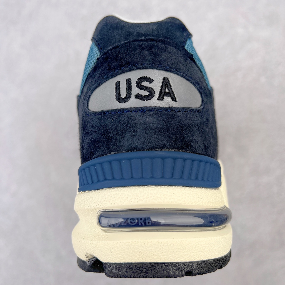 图片[8]-＃K版纯原福利 New Balance M990TB2 新百伦NB990V2 海军蓝 第二代总统复古慢跑鞋 正确3M反光细节 原楦原纸版开发 正确6层组合底模精密开发 搭载全新碳素中底 后跟透明TPU水晶装饰条稳固 沿用了引以为傲的跑鞋手工技艺 采用猪皮绒面并包裹局部透气网面的鞋身设计 菱网鞋舌上刻有New Balance USA 鞋面依旧身着经典的大热之灰 彰显了其高端的品质身份 尺码：36 37 37.5 38 38.5 39 40 40.5 41.5 42 42.5 43 44 45-选品中心