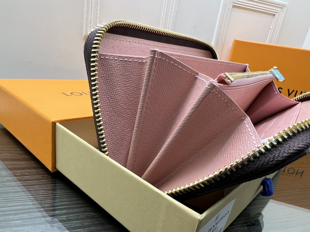 Leather wallet close up of the corner