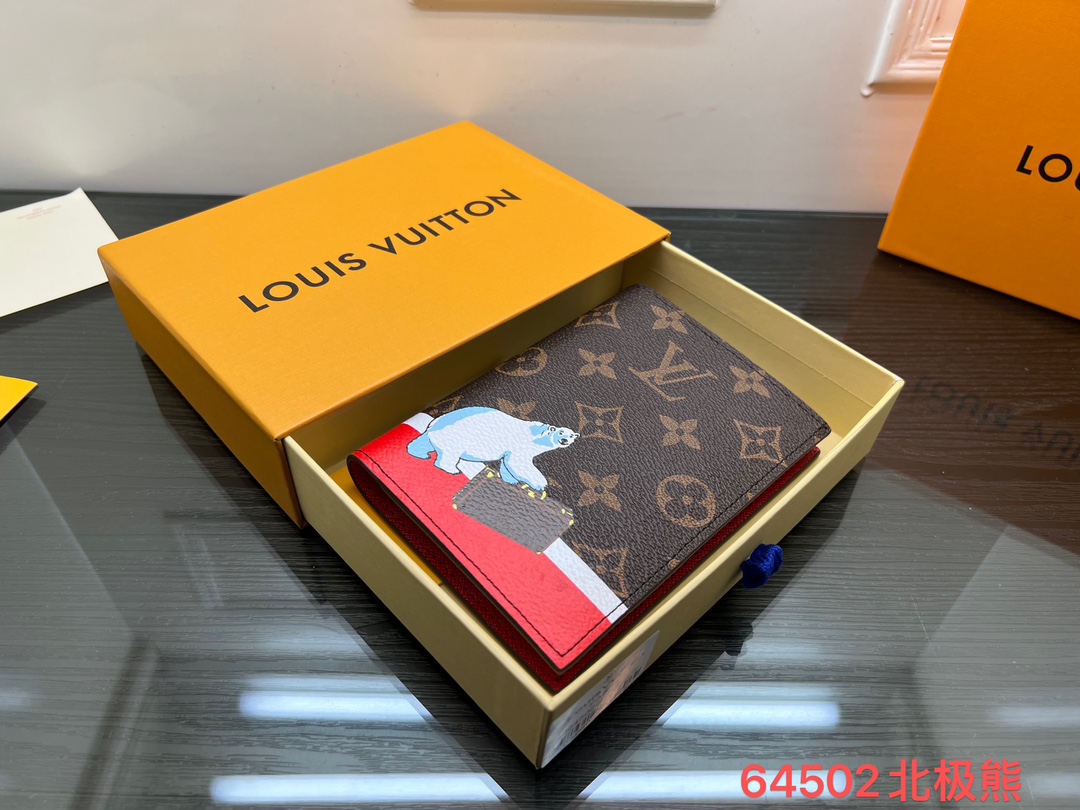 Handmade leather passport holder front view