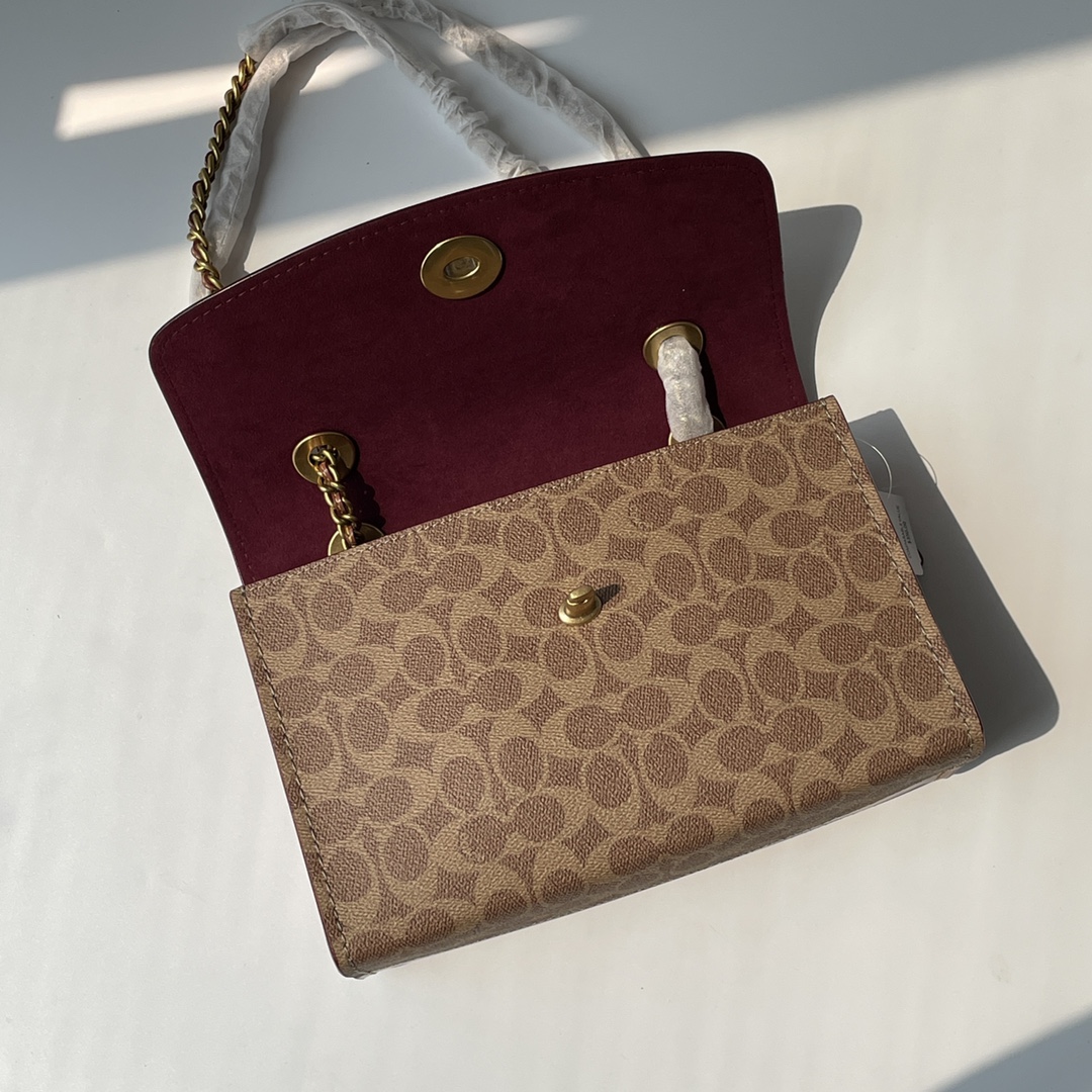 Coach ～纯原 COACH 蔻驰30585 山茶花Parker 系列链条包