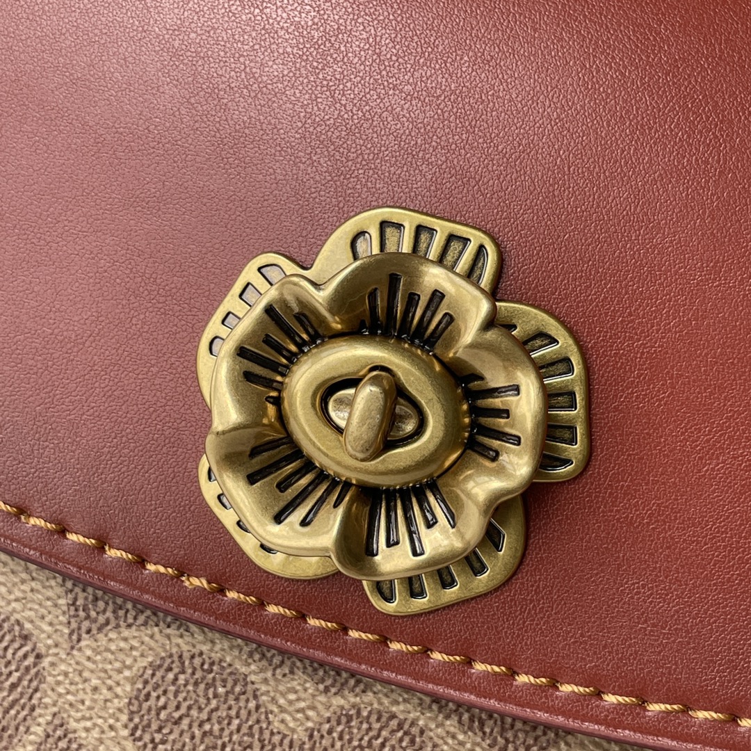 Coach ～纯原 COACH 蔻驰30585 山茶花Parker 系列链条包