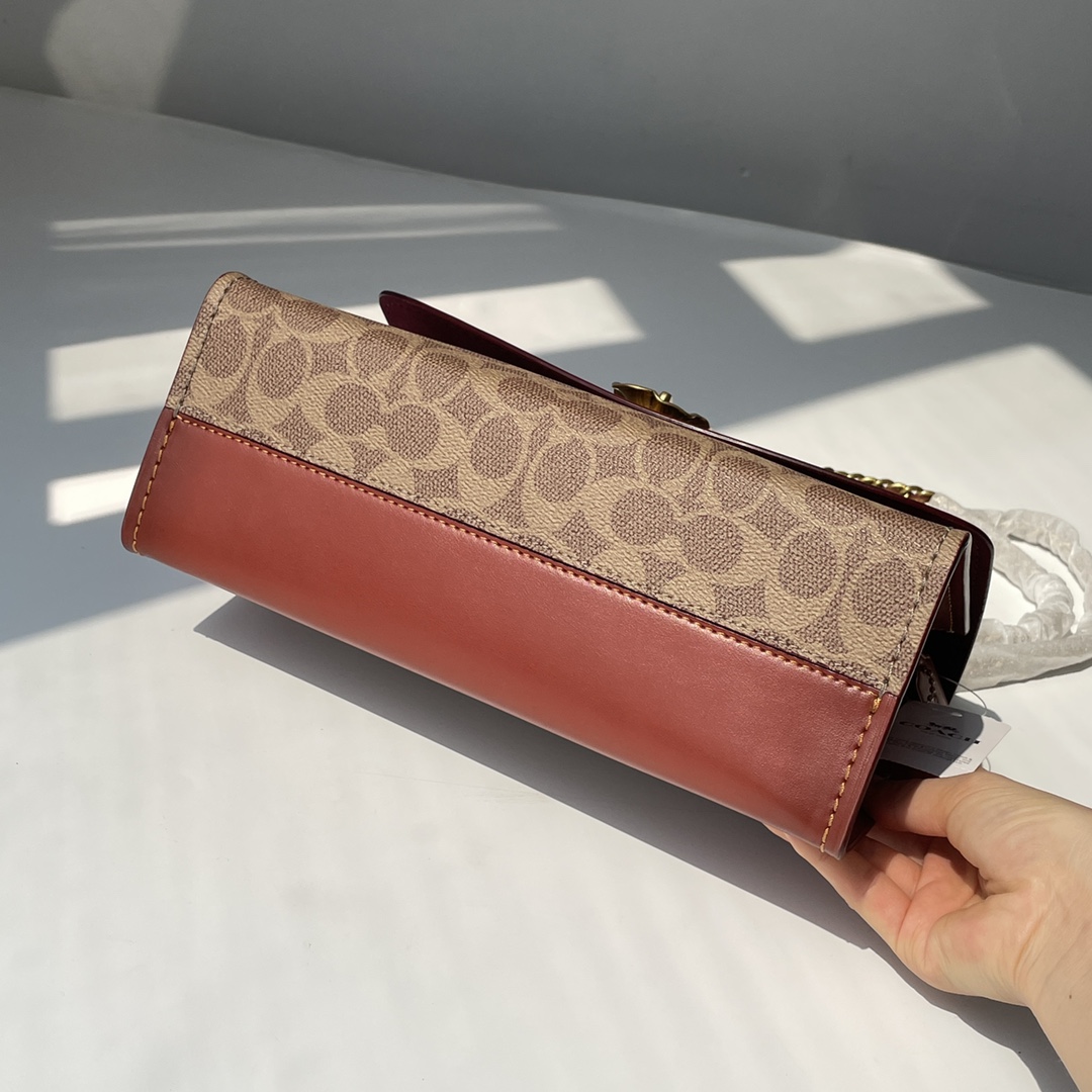 Coach ～纯原 COACH 蔻驰30585 山茶花Parker 系列链条包
