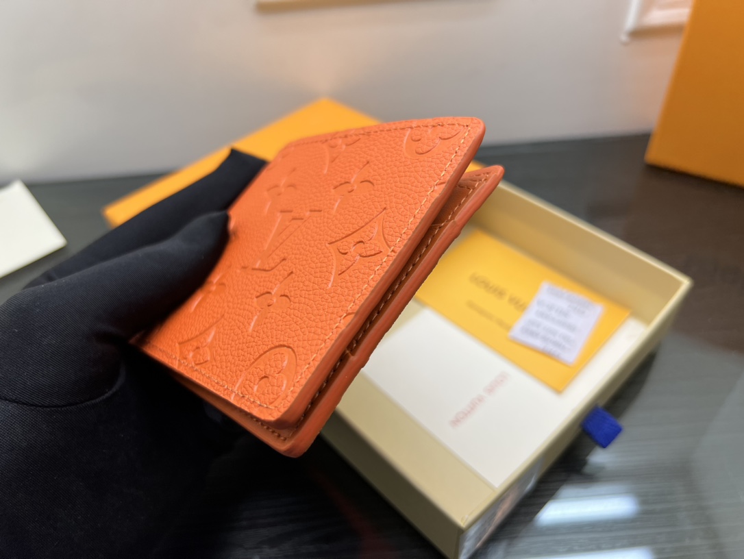 Leather wallet texture close-up