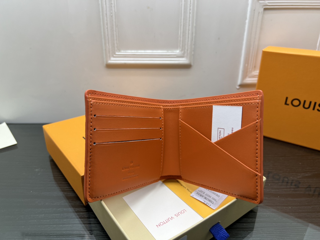 Wallet bill compartment close-up