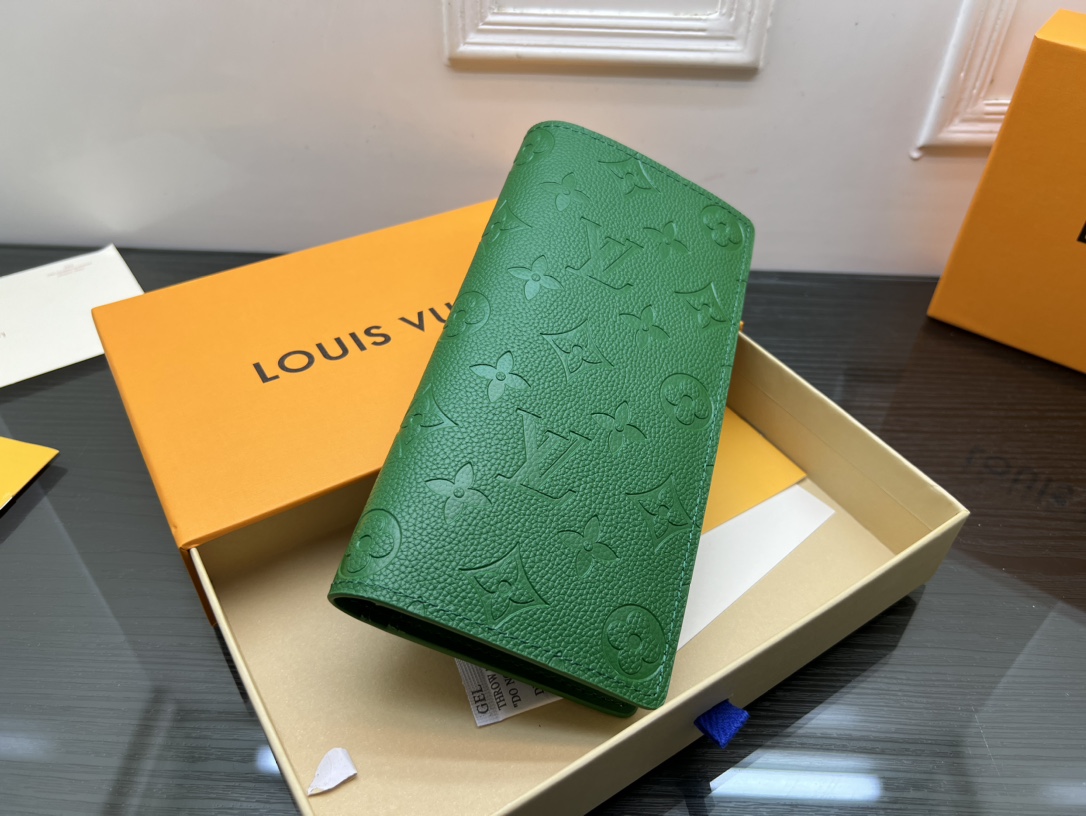 Leather wallet close-up of leather texture