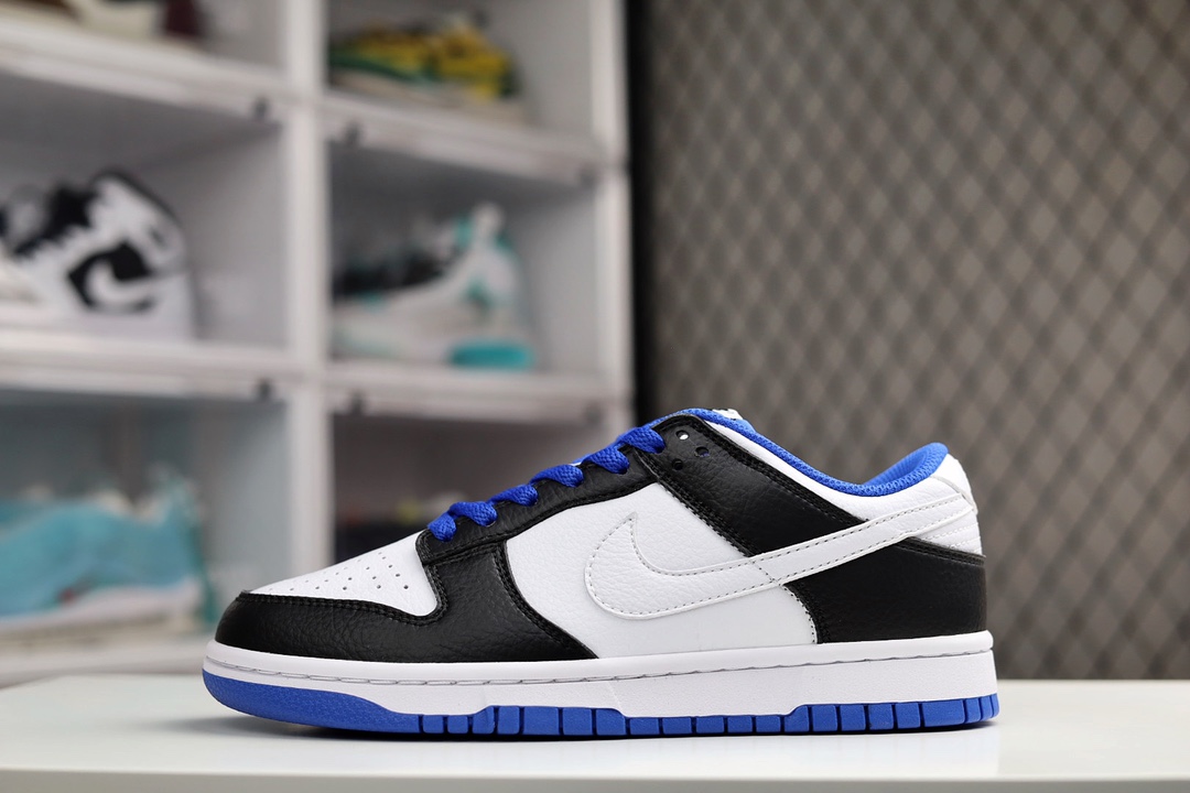 H0 NK SB Dunk Low 黑白蓝性价比王者 极限压缩利润空间 超乎所想的高性价比 用料绝不含糊 原盒原配 正确耐磨橡胶大底 超高清洁度 全鞋零毛边皮料切割 全套原楦原模倾力打造完美版型