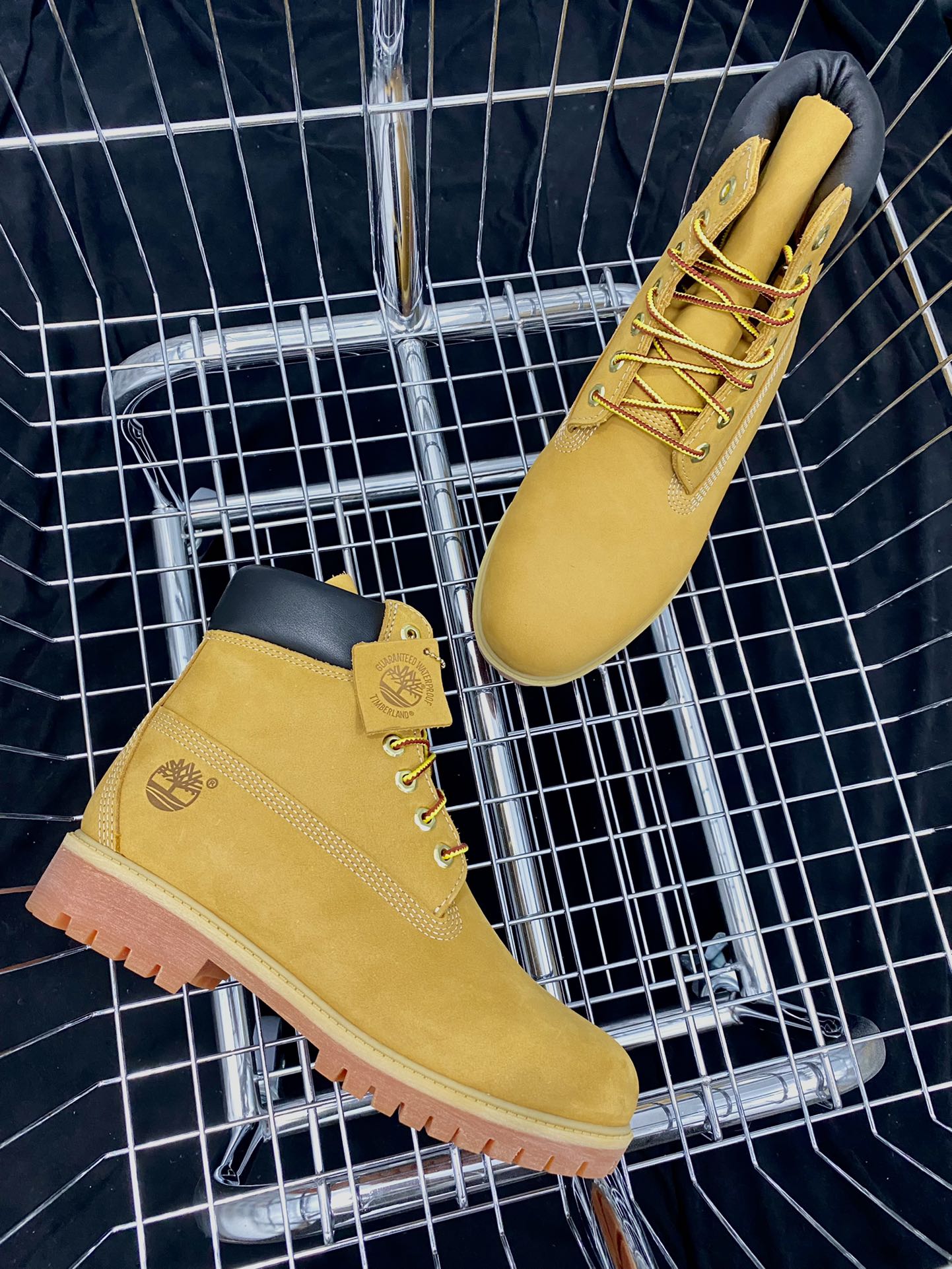 Timberland 6 Inch Leather Boots Timberland Classic Outdoor 6 Inch Rhubarb Boots ”Wheat Yellow Black” TB010061-713