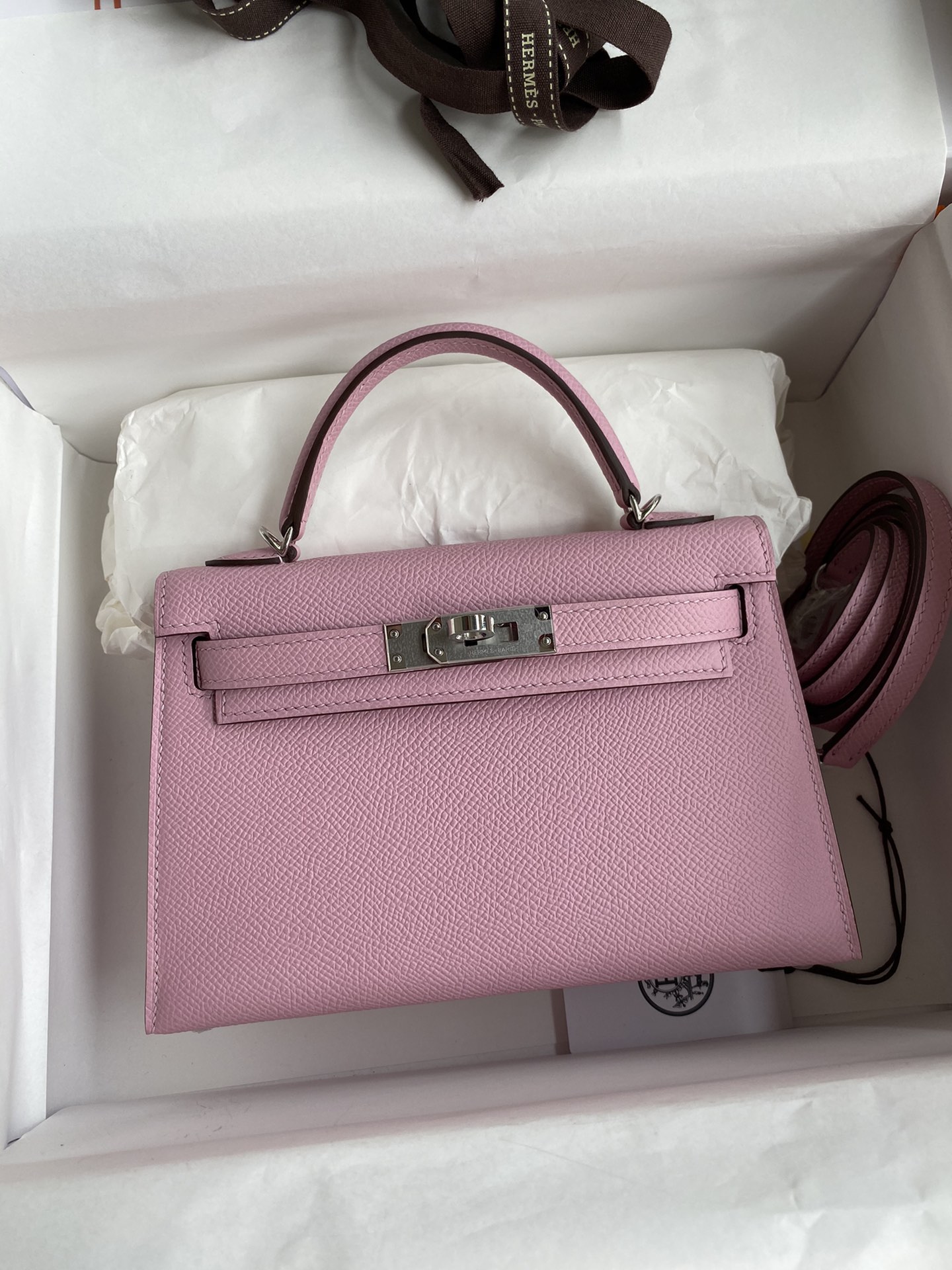Hermes Kelly Sale
 Handbags Crossbody & Shoulder Bags Purple Silver Hardware Epsom Mini