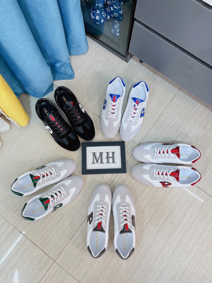 I5 PRADA–普拉达，最原版复刻可到做工一流 鞋面意大利进口小牛皮真皮内里@适合出行，原版复刻大底，让你适合各种出行，尽显低调奢华。以质量说话.Color: