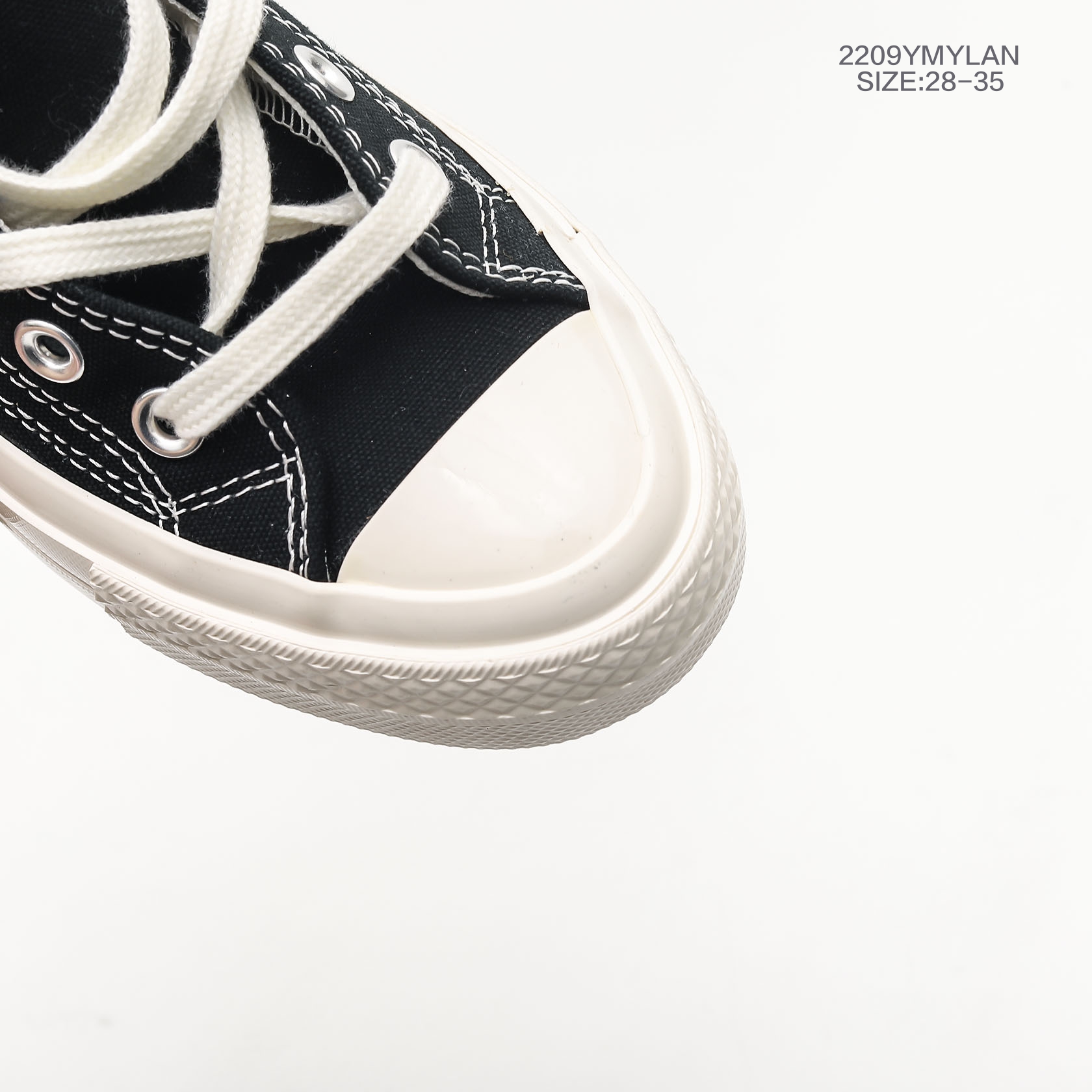 图片[8]-28-36 鞋带款 童鞋 匡威/ PLAY x Converse 匡威川久保玲高帮板鞋 CDG PLAY x Converse 匡威1970S三星标 川久保玲联名款帆布鞋。保留着Converse的固有传统风格，橡胶底耐磨有弹性，鞋底的纹路又有起到防滑的作用，鞋底侧边条纹和清晰的装饰纹路，传承了经典尺码：货号：150207C-选品中心