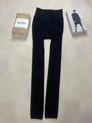 Online From China Designer MaxMara Sock- Pantyhose Black Splicing Cashmere Nylon Weave Fall/Winter Collection