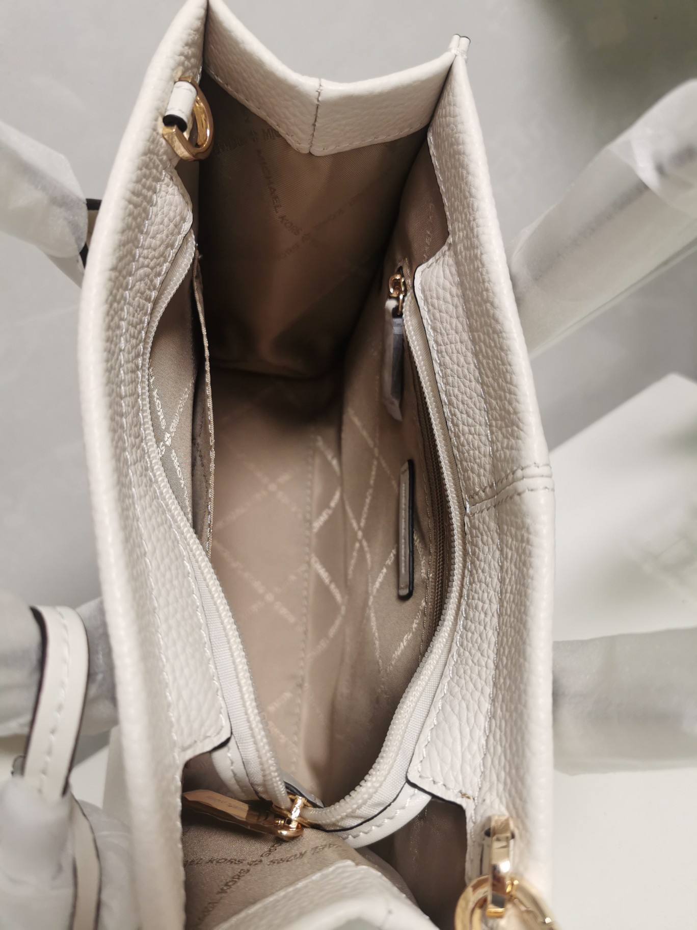 Michael Kors 小号独家新款帆布同款，白色