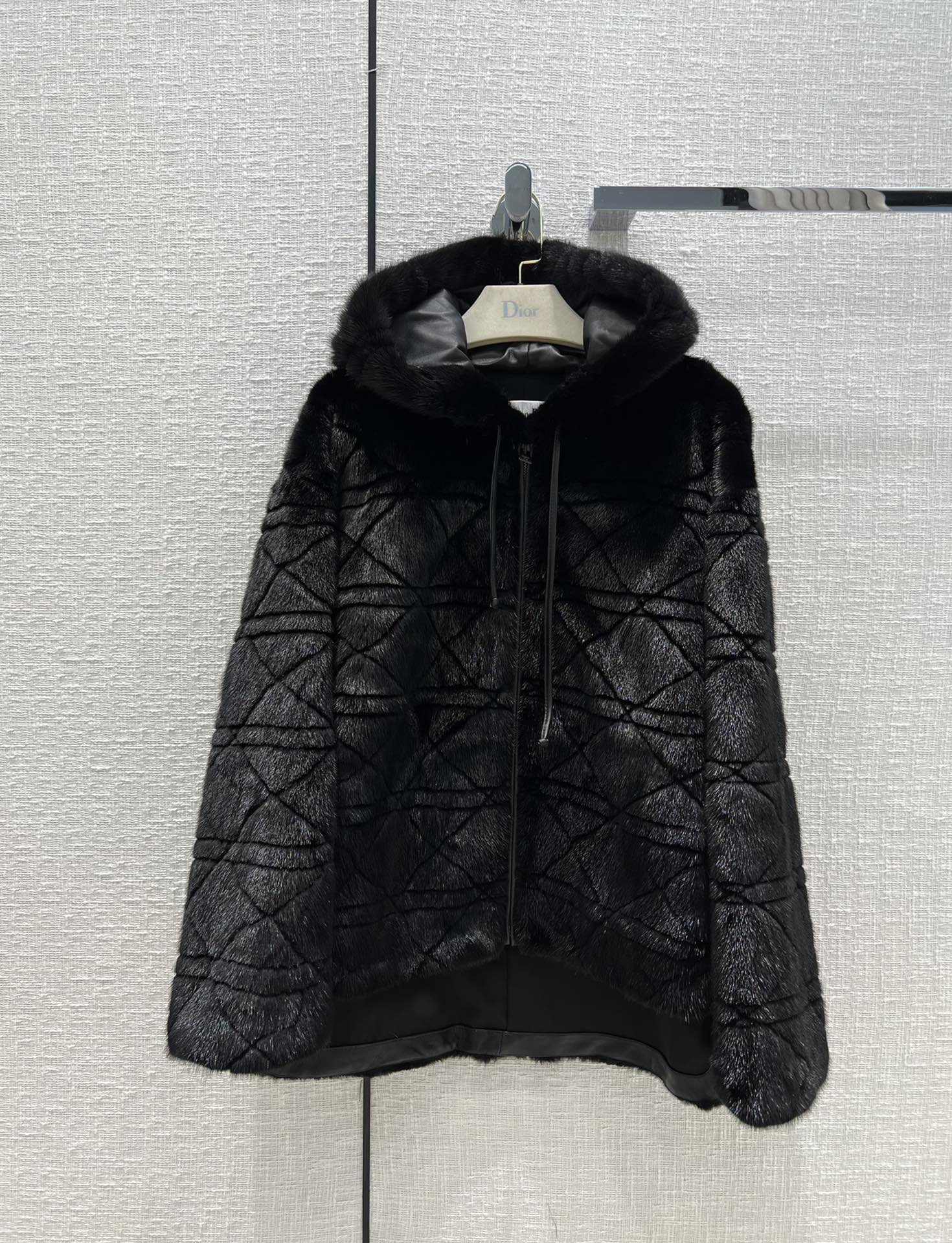 Dior Clothing Coats & Jackets Genuine Leather Velvet Fall/Winter Collection Hooded Top