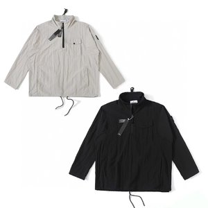 Stone Island Clothing Coats & Jackets Black Grey White Cotton Fashion Long Sleeve