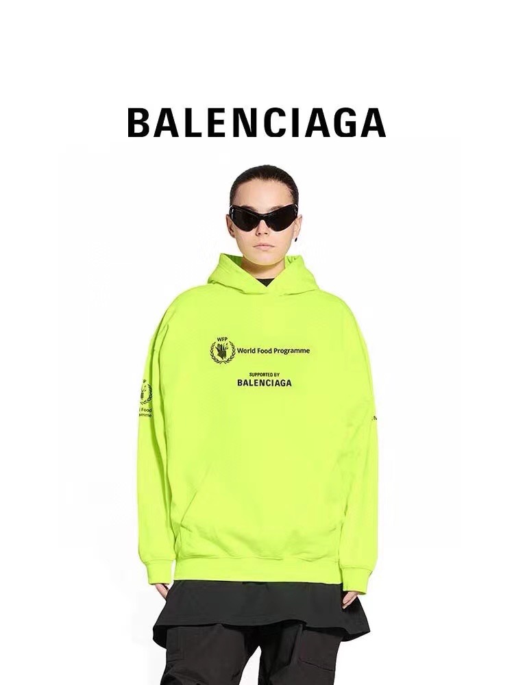 Balencia-*@ 巴黎世家 秋冬新款 世界粮食计划WFP系列 连帽卫衣