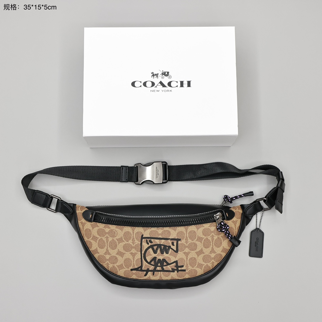 蔻驰男士腰包/胸包💰230 原单品质
深受年轻人的爱戴,日常出行戴个腰包在身上方便放一些琐碎但日常需要的物品,既时尚又方便。
规格:35*15*5cm