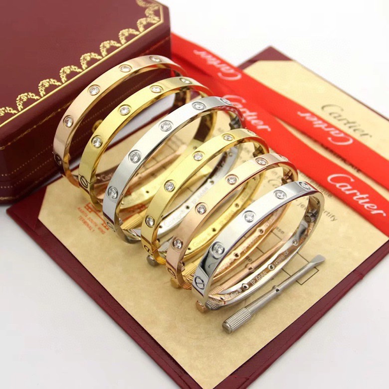 Cartier 卡地亚 Love系列十钻手镯 码数 16.17.18.19码