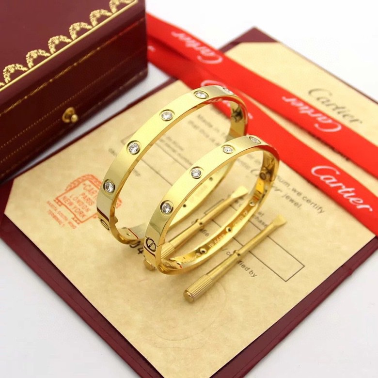Cartier 卡地亚 Love系列十钻手镯 码数 16.17.18.19码