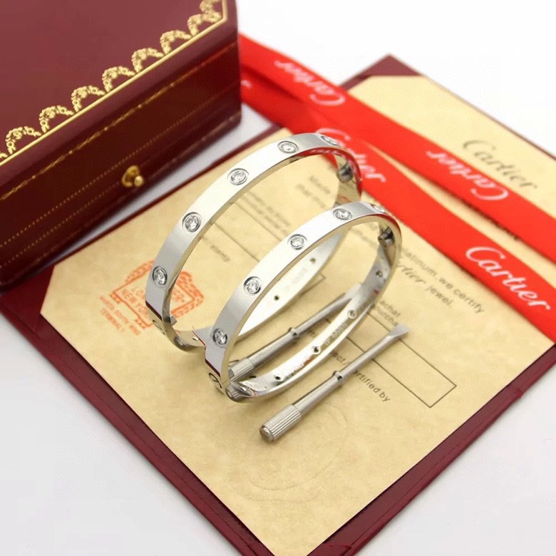 Cartier 卡地亚 Love系列十钻手镯 码数 16.17.18.19码