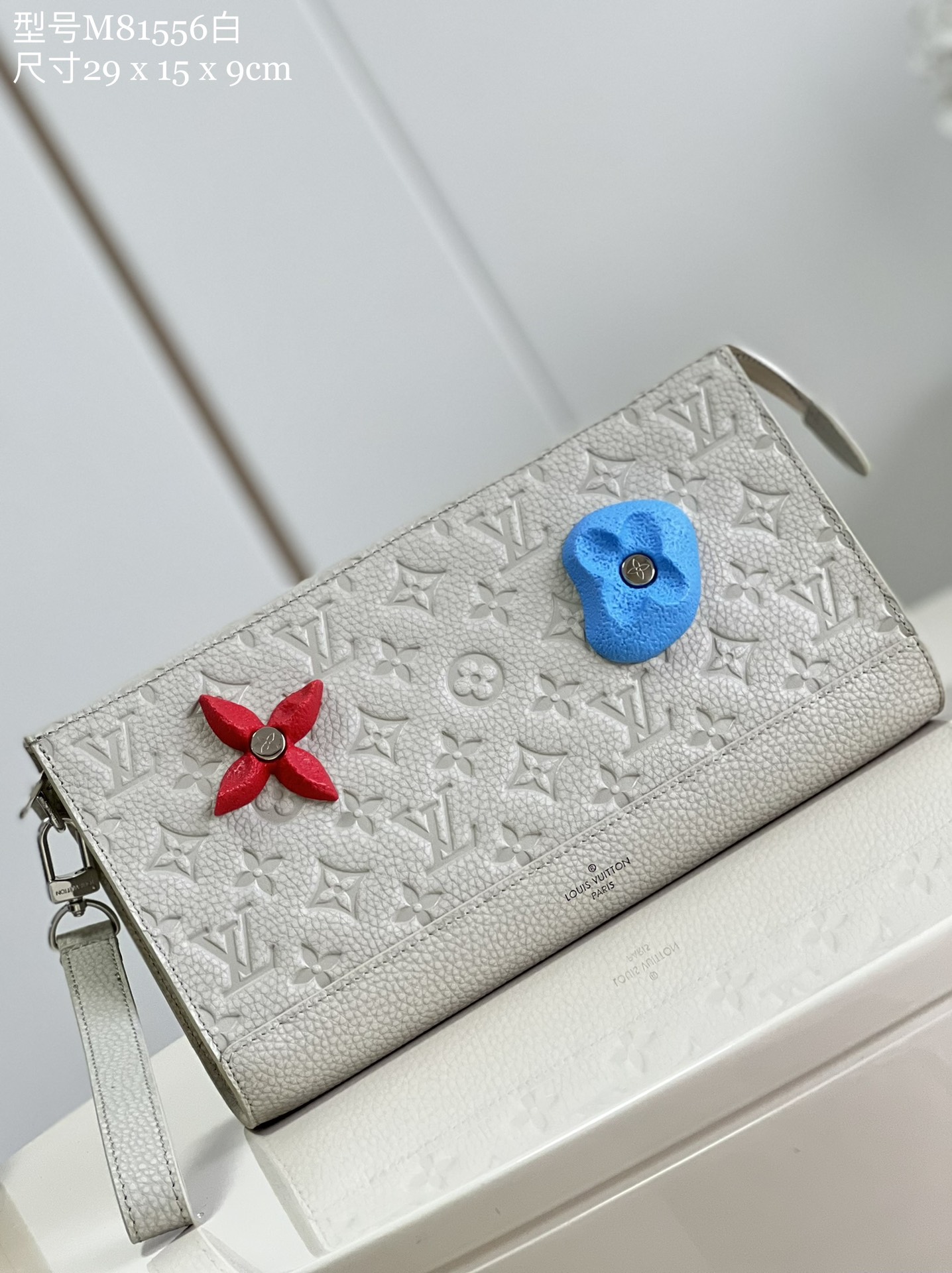 Louis Vuitton Handbags Clutches & Pouch Bags White Taurillon Fall/Winter Collection Sweatpants M81556