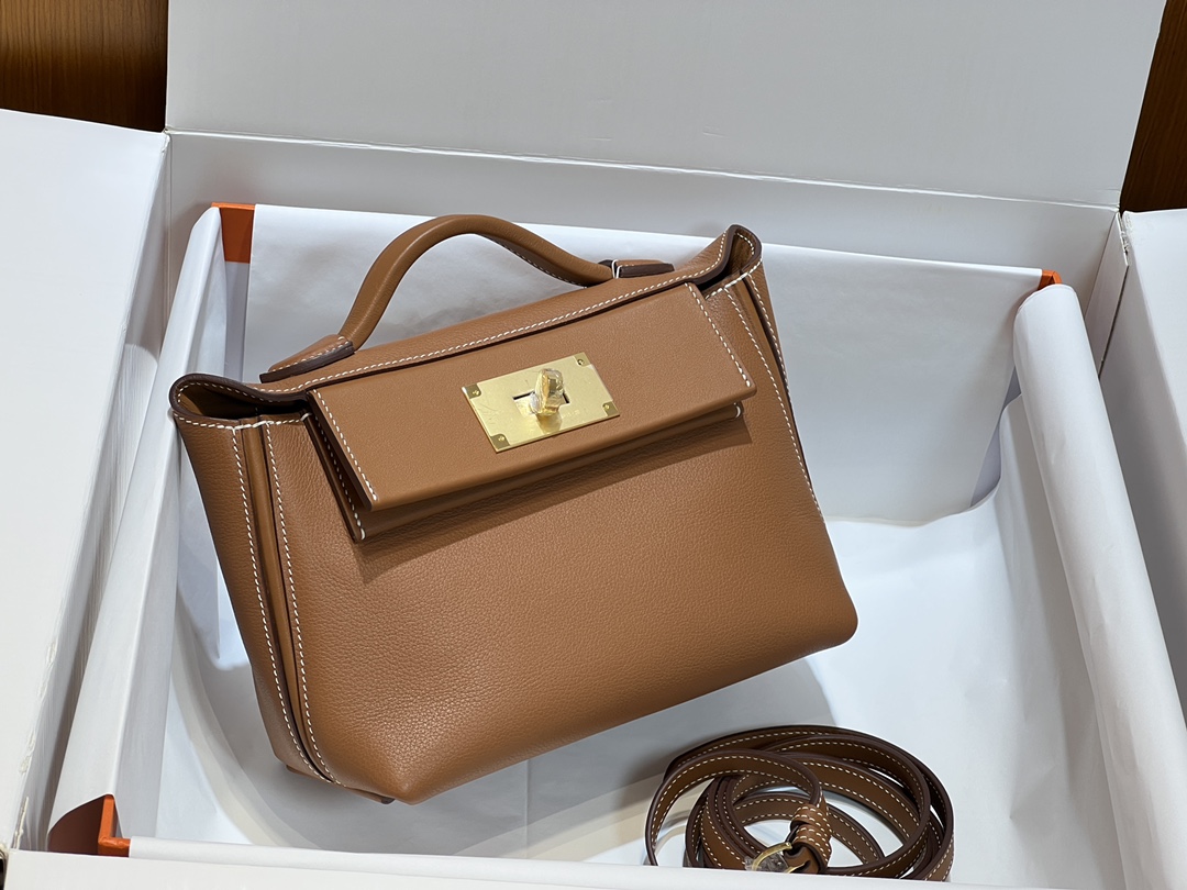Mini 24/24 Leather Crossbody Bag, Stylish Handbag with Shoulder Strap