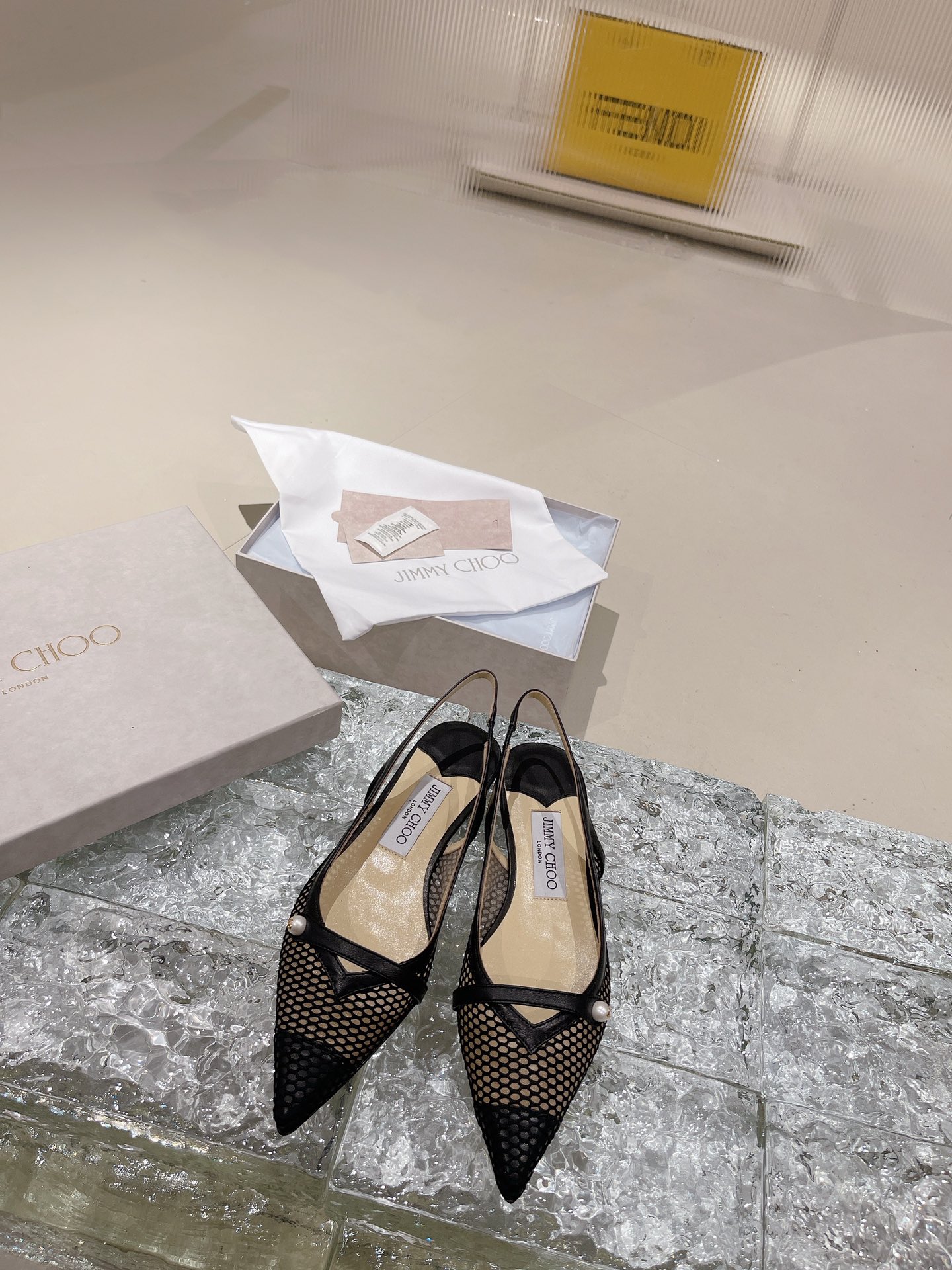 JIMMY CHOO ハイヒール サンダル バックストラップサンダル ポインテッドトゥパンプス クリスタルストラップ+輸入シープスキン フルグレインクリスタルシープスキン
