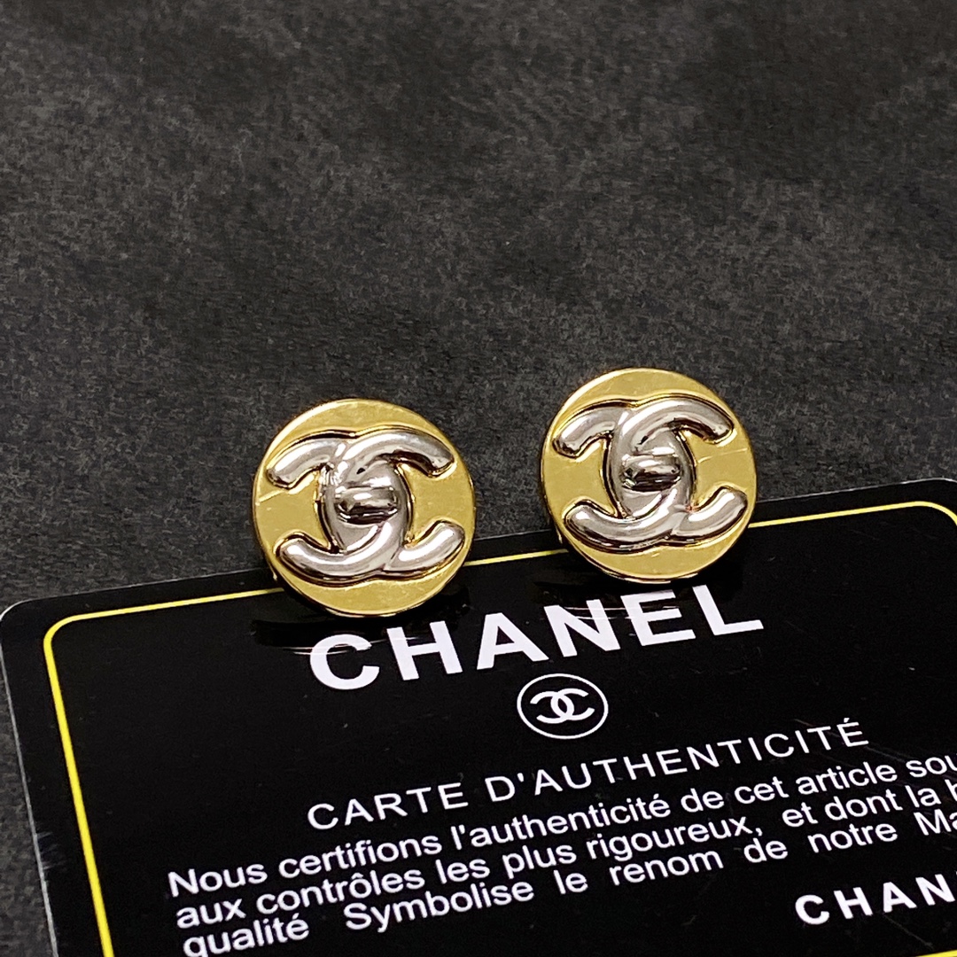 AAAA Quality Replica
 Chanel Jewelry Earring Yellow Brass