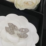 Chanel Jewelry Earring Rose Yellow Set With Diamonds Fashion