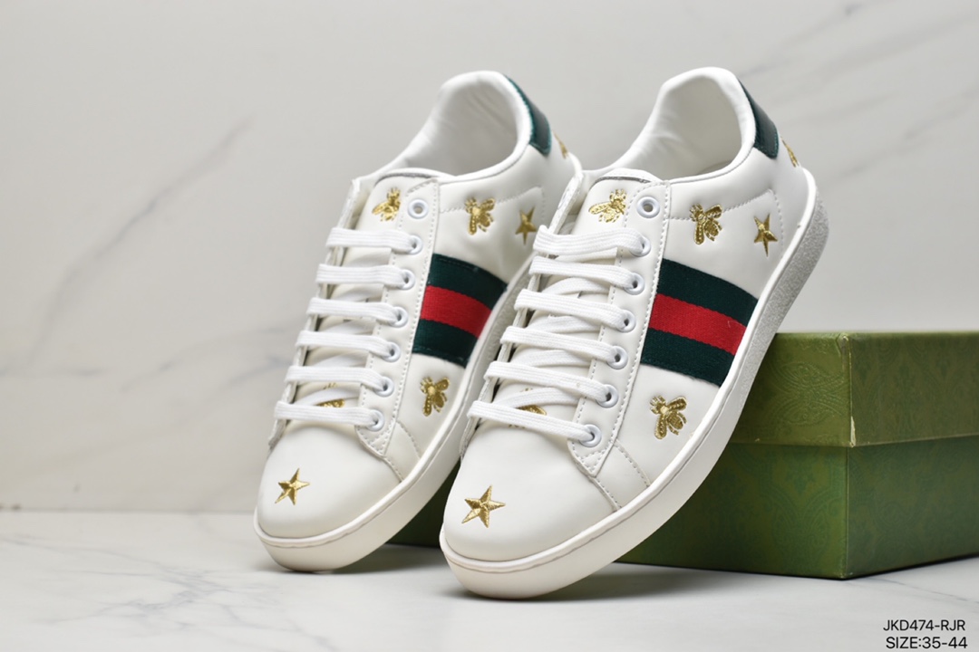 Gucci Little Bee Classic White Shoes