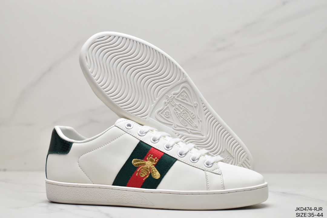 Gucci Little Bee Classic White Shoes