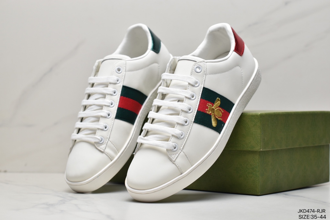 Gucci Little Bee Classic White Shoes