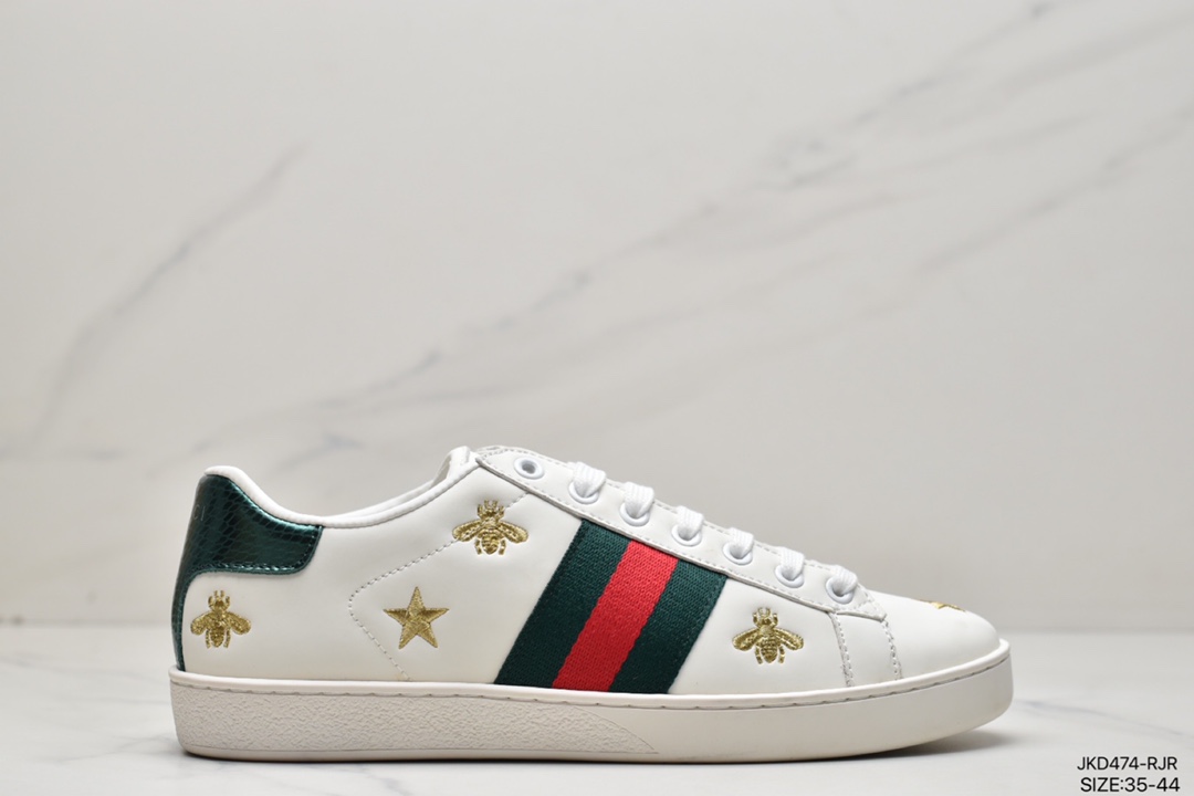 Gucci Little Bee Classic White Shoes
