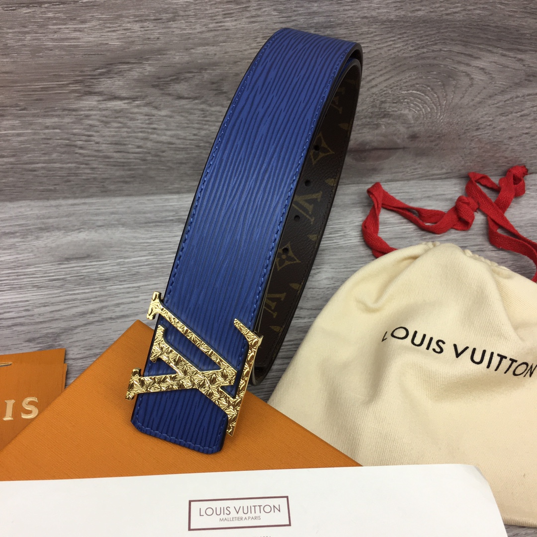 Louis Vuitton Belts Men Calfskin Canvas Cowhide