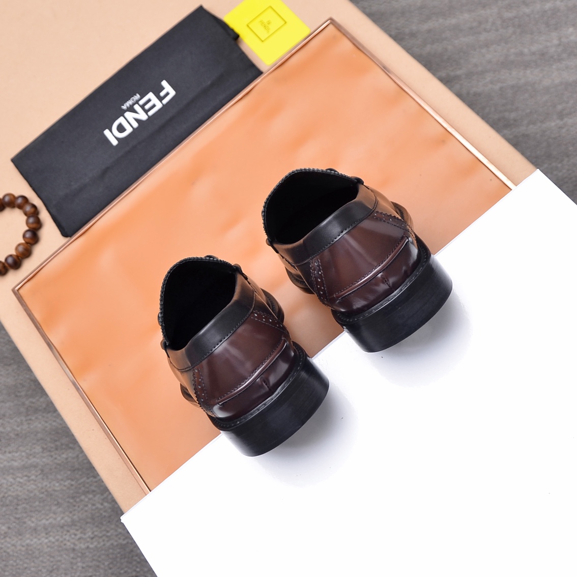 Fendi Men's Italian Leather Formal Loafers - Original Design & Comfort 9 i1663522900 754 7