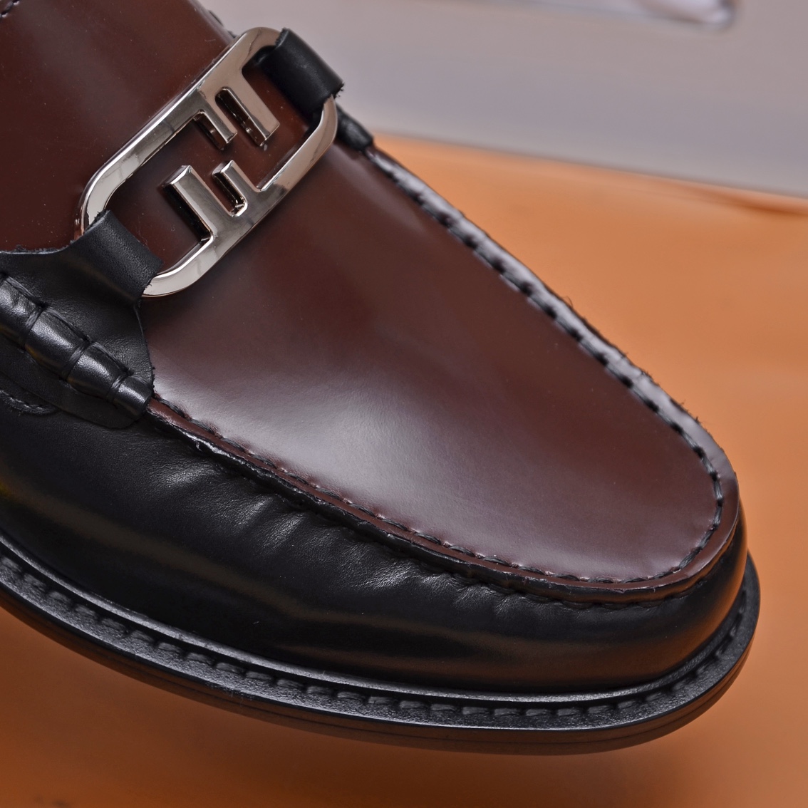 Fendi Men's Italian Leather Formal Loafers - Original Design & Comfort 10 i1663522900 8150 8