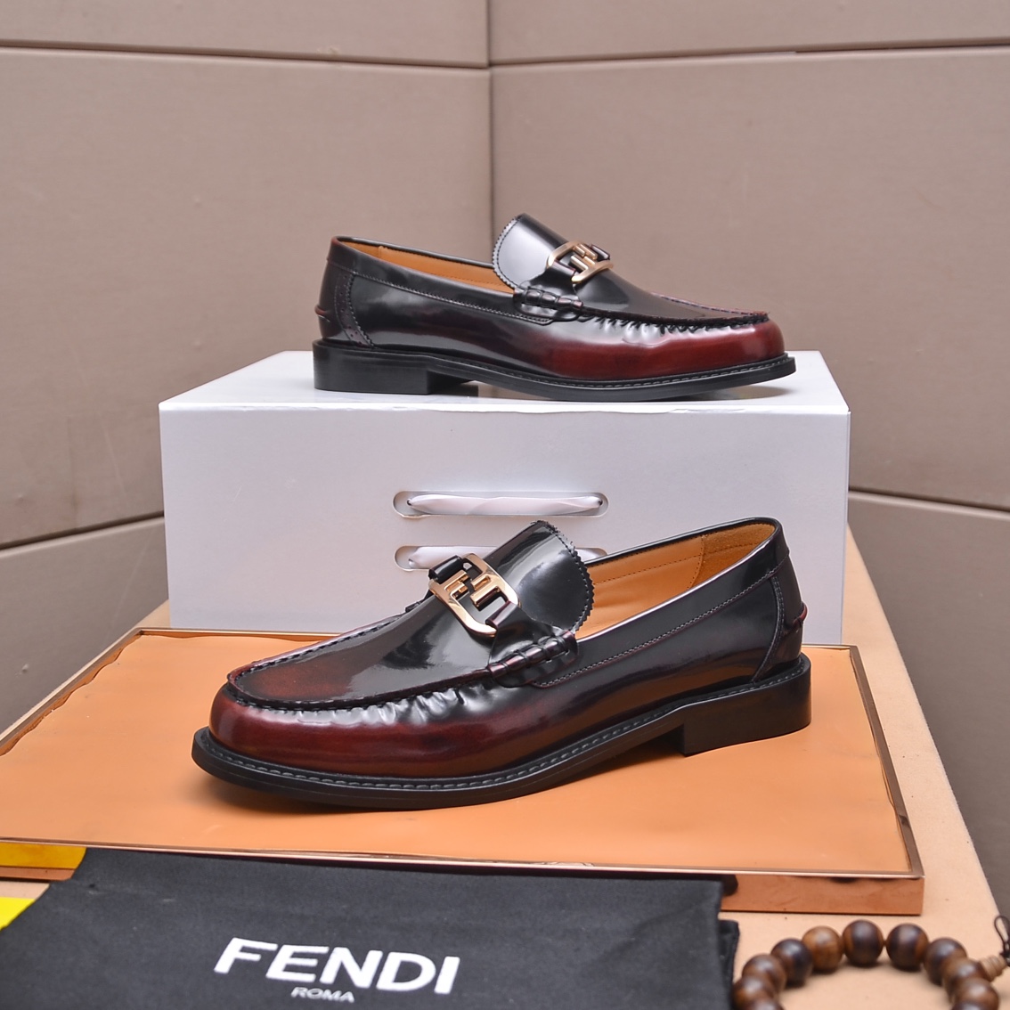Fendi Men's Leather Loafers - Italian Leather, Comfortable Rubber Sole 4 i1663522942 4767 2
